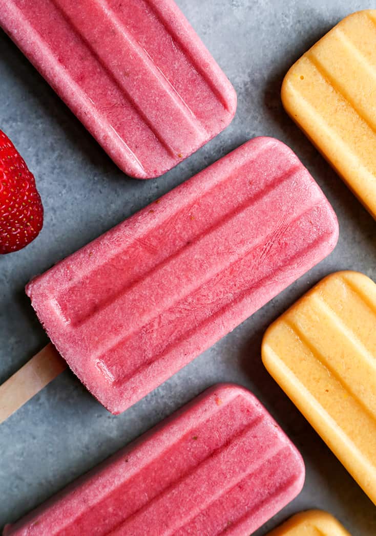 These Paleo Vegan 2 Ingredient Fruit Popsicles are easy to make and make a great summer treat. They are dairy free, nut free, and so delicious!